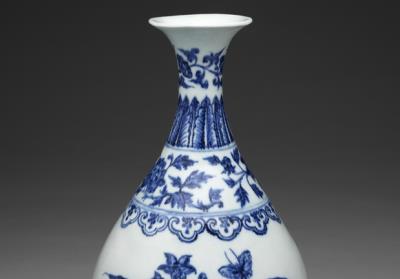 图片[2]-Yuhuchun pear-shaped vase with flowers and butterflies decoration in underglaze blue, Ming dynasty, Yongle reign, 1403-1424-China Archive